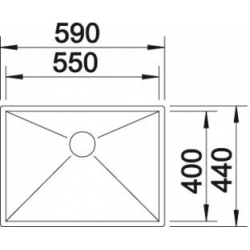 Zlewozmywak Blanco ZEROX 550-IF bez korka automatycznego 517246